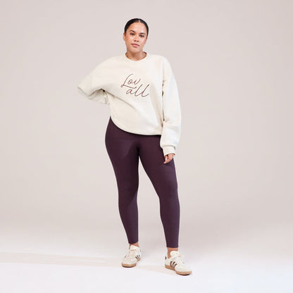 Winter Everyday High Waisted Leggings - Wine