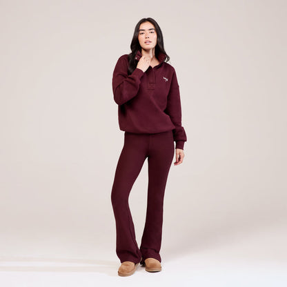 Winter Flare Leggings - Burgundy