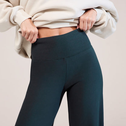Winter Wide Leg Trousers - Pine