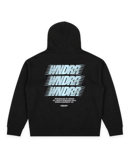 WNDRR Borderless Hood Sweat (Black/Blue)