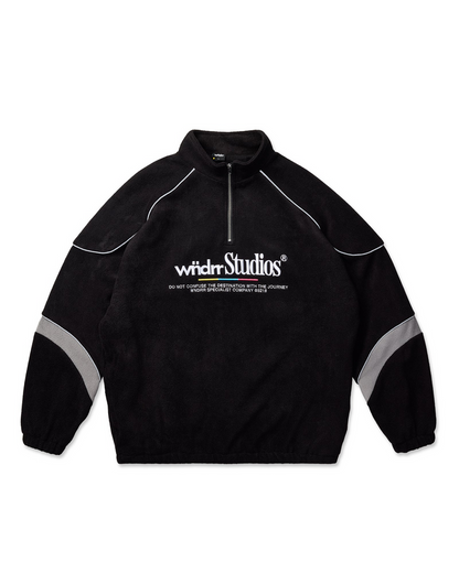 WNDRR Collective 1/4 Zip Polar Fleece (Black)