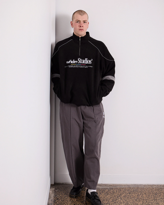 WNDRR Collective 1/4 Zip Polar Fleece (Black)