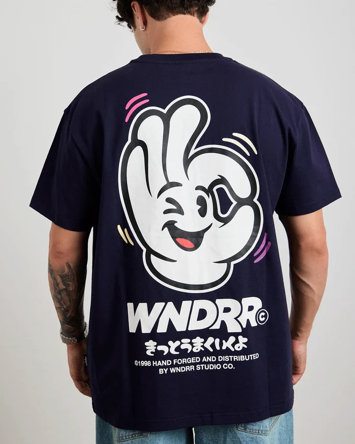 WNDRR I'm Sure Box Fit Tee (Navy)